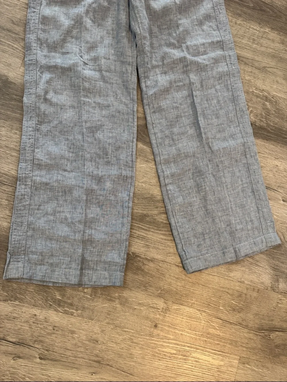 NWT Athleta Cabo Linen Wide Leg Pant "Chambray Blue" Size 6 TALL - Picture 4 of 12